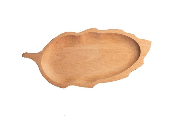 Small leaf wooden tray